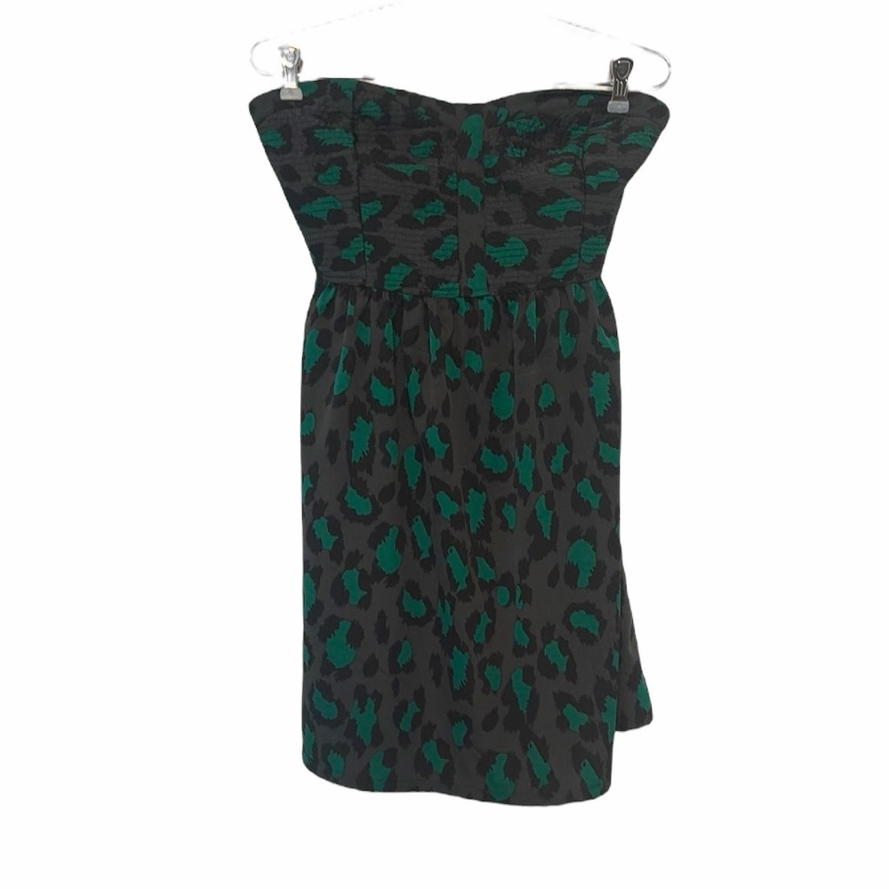 Hurley Strapless Mini Dress Dark Gray, Black, and Green Size Medium